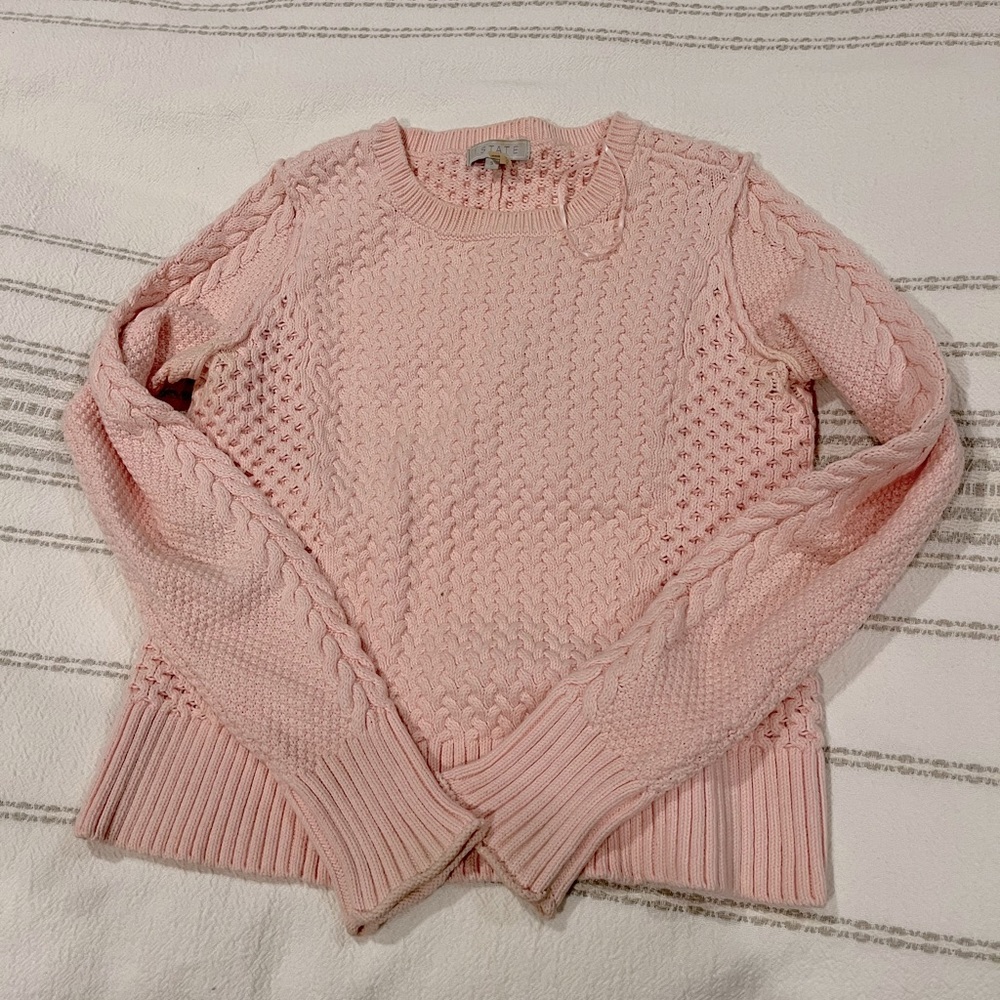 1. State light Pink Sweater